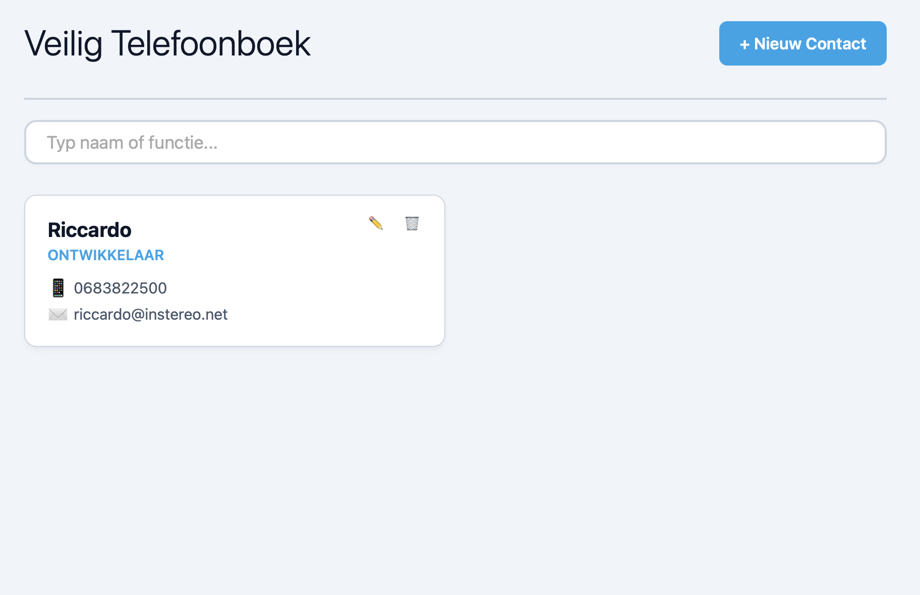 Instereo Phonebook Functionality